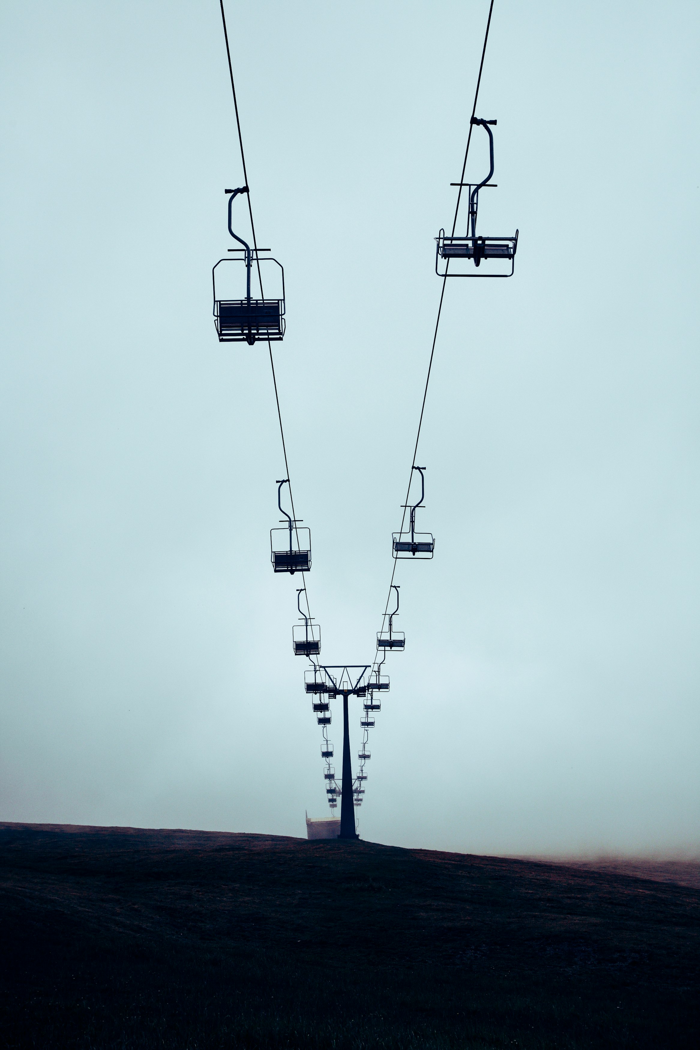 low angle photography of cable cars during daytime